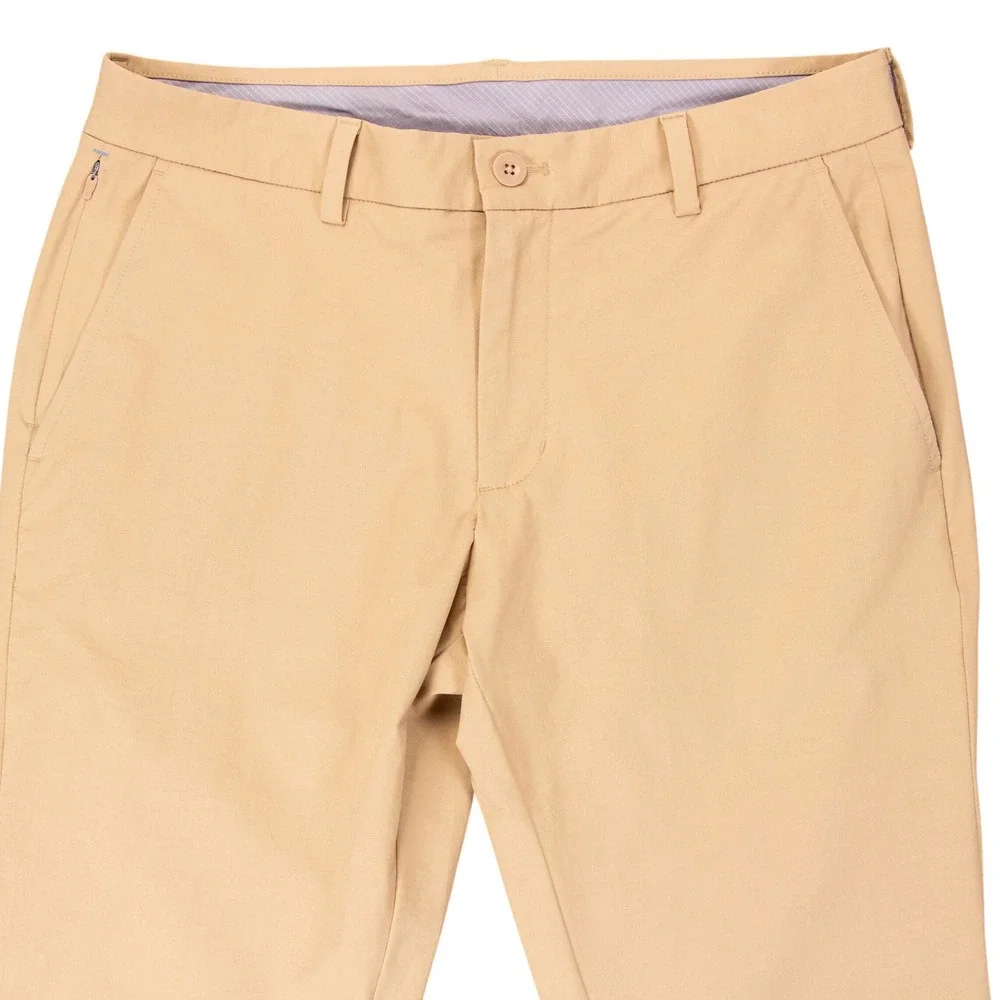 Vineyard Vines On-The-Go Pants Mens 32x30 Khaki Tan Stretch Performance Chinos